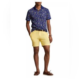 POLO RALPH LAUREN Flamingo Interlock Polo Shirt SZ S